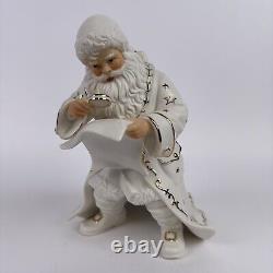 Grandeur Noel Porcelain Santa and Sleigh Set Reindeer Collectors Edition 2001