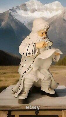 Grandeur Noel Porcelain Santa and Sleigh Set with Reindeer 2001 Collectors Edition