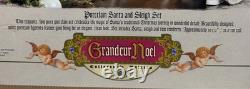 Grandeur Noel Porcelain Santa and Sleigh Set with Reindeer 2001 Collectors Edition