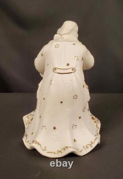 Grandeur Noel Porcelain Santa and Sleigh Set with Reindeer 2001 Collectors Edition