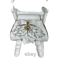 Grandeur Noel Porcelain Santa and Sleigh Set with Reindeer 2001 Collectors Edition