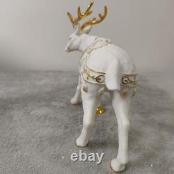 Grandeur Noel Porcelain Santa and Sleigh Set with Reindeer 2001 Collectors Edition