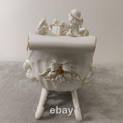 Grandeur Noel Porcelain Santa and Sleigh Set with Reindeer 2001 Collectors Edition