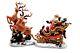 Grandeur Noel Porcelain Santa In Sleigh And Reindeer Set Collectors Edition 2003