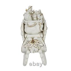 Grandeur Noel Santa and Sleigh Set with Reindeer 2001 Collectors Edition with Box