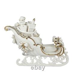 Grandeur Noel Santa and Sleigh Set with Reindeer 2001 Collectors Edition with Box