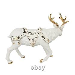 Grandeur Noel Santa and Sleigh Set with Reindeer 2001 Collectors Edition with Box