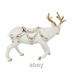 Grandeur Noel Santa and Sleigh Set with Reindeer 2001 Collectors Edition with Box