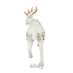 Grandeur Noel Santa and Sleigh Set with Reindeer 2001 Collectors Edition with Box