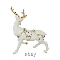 Grandeur Noel Santa and Sleigh Set with Reindeer 2001 Collectors Edition with Box