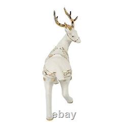 Grandeur Noel Santa and Sleigh Set with Reindeer 2001 Collectors Edition with Box