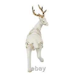 Grandeur Noel Santa and Sleigh Set with Reindeer 2001 Collectors Edition with Box