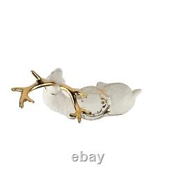 Grandeur Noel Santa and Sleigh Set with Reindeer 2001 Collectors Edition with Box