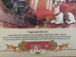 Grandeur Noel Sleigh & reindeer set Collector Edition 2003