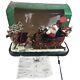 Holiday Creations Animated Musical Reindeer Santa On Sleigh Original Box Vintage