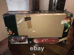 HOLIDAY CREATIONS Animated Musical Reindeer Santa Sleigh Original Box TESTED