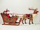 Holiday Creations Animated Musical Reindeer And Santa On Sleigh Original Box