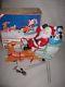 Htf Vintage 1983 46 Santa Sleigh & Reindeer Blowmold Set Empire #1571 With Box