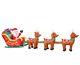 Huge 16' Inflatable Airblown Santa In Sleigh With Reindeer Christmas Yard Decor