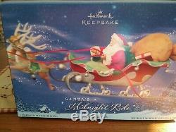 Hallmark 2005 Santa's Midnight Ride 6 Reindeer & Santa's Sleigh New IN box
