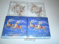 Hallmark 2005 Santa's Midnight Ride Santa in Sleigh & Eight Reindeer Table Decor