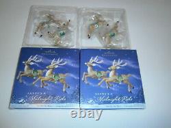 Hallmark 2005 Santa's Midnight Ride Santa in Sleigh & Eight Reindeer Table Decor