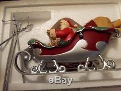 Hallmark Keepsake Midnight Ride set of Santa's Sleigh & 8 Reindeer in Boxes