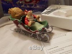 Hallmark Keepsake Midnight Ride set of Santa's Sleigh & 8 Reindeer in Boxes