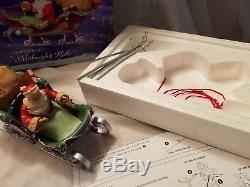 Hallmark Keepsake Midnight Ride set of Santa's Sleigh & 8 Reindeer in Boxes