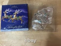 Hallmark Keepsake Santa's Midnight Ride 8 Reindeer Sleigh Complete Set