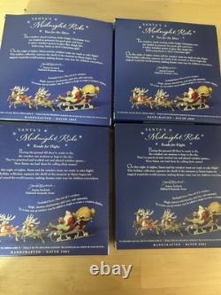 Hallmark Keepsake Santa's Midnight Ride 8 Reindeer Sleigh Complete Set