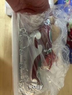 Hallmark Keepsake Santa's Midnight Ride 8 Reindeer Sleigh Complete Set