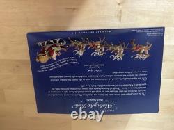 Hallmark Keepsake Santa's Midnight Ride 8 Reindeer Sleigh Complete Set