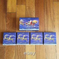 Hallmark Keepsake Santas Midnight Ride Sleigh & 8 GREEN Reindeer Table Display