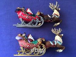 Hallmark Ornament Santa's Magical Sleigh 1997 Colorway Repaint Reindeer & 1 more