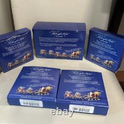 Hallmark Santa Midnight Ride Table Top Dash Away Sleigh & 8 Reindeer Set 2005