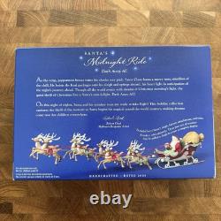Hallmark Santa Midnight Ride Table Top Dash Away Sleigh & 8 Reindeer Set 2005