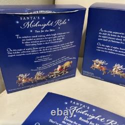 Hallmark Santa Midnight Ride Table Top Dash Away Sleigh & 8 Reindeer Set 2005