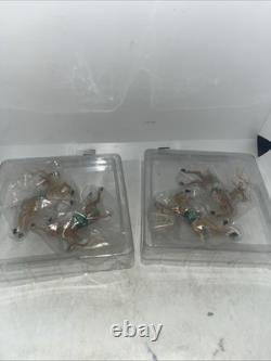 Hallmark Santa Midnight Ride Table Top Dash Away Sleigh & 8 Reindeer Set 2005