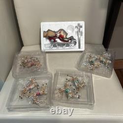 Hallmark Santa Midnight Ride Table Top Dash Away Sleigh & 8 Reindeer Set 2005
