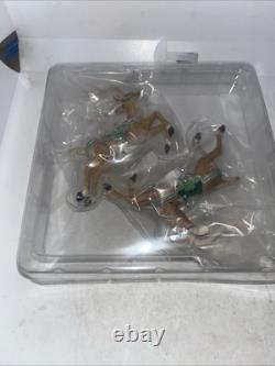 Hallmark Santa Midnight Ride Table Top Dash Away Sleigh & 8 Reindeer Set 2005