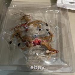 Hallmark Santa Midnight Ride Table Top Dash Away Sleigh & 8 Reindeer Set 2005