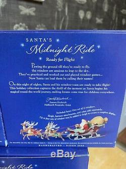 Hallmark Santa's Midnight Ride Set 2005 Table Decor Reindeer Sleigh COMPLETE NEW
