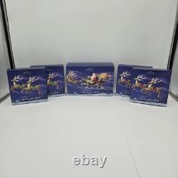 Hallmark Santa's Midnight Ride Sleigh 8 Reindeer Set