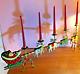 Handmade Christmas Santa Reindeer Sleigh Mantel Candle Holder Hand Painted 32 L