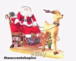 Hanna's Handiworks Santa On a Sleigh With a Reindeer (25041)