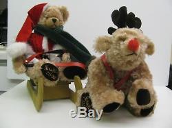Hermann Santa Bear, Sleigh & Rudolph the Red-Nose Reindeer Neiman Marcus 25/500