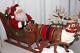 Holiday Creation 1993 Santa Sleigh Reindeer Large Christmas Animated Decor