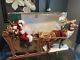 Holiday Creation Santa On Sleigh Reindeer Animated Musical Christmas Works Good