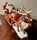 Holiday Creations Animated Musical Reindeer & Santa On Sleigh Very Large Video